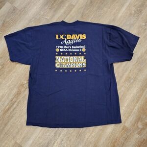 Vintage UC Davis Shirt Mens 2XL NCAA National Champions Basketball 1998 Y2K
